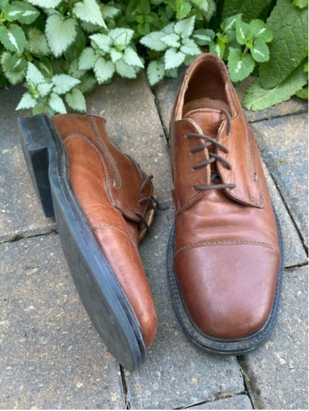 Bostonian Strada Men’s Cap-Toe Oxford Dress Shoes — Made in Italy — Size 8 M